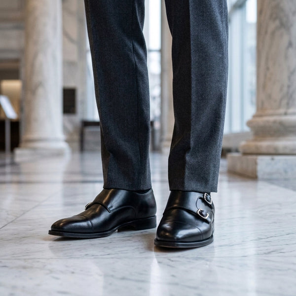 Alfieri Leather Monk-Strap Shoes
