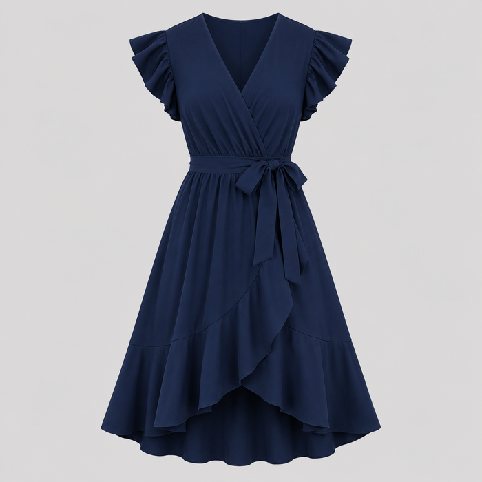 The Calantha Ruffle Wrap Dress