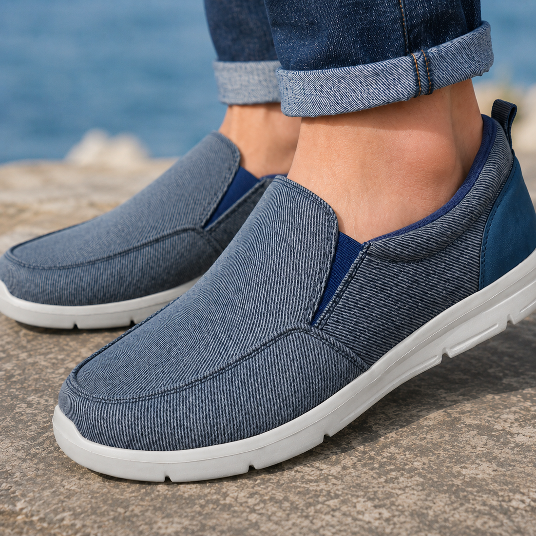 Benetti Slip-On Shoes - Blue