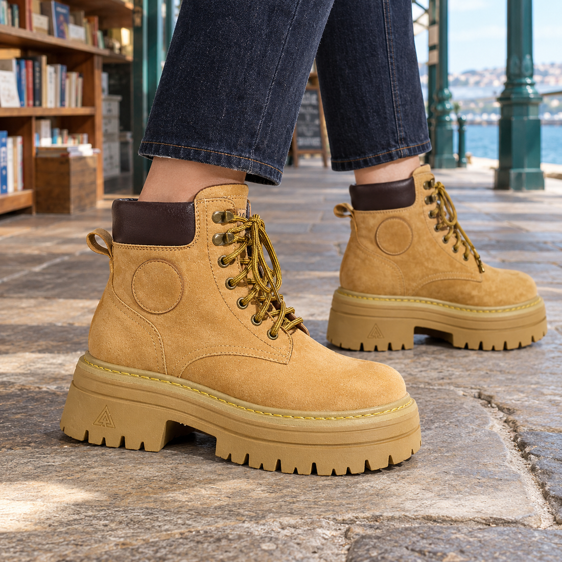 Gonzaga Platform Boots - Yellow