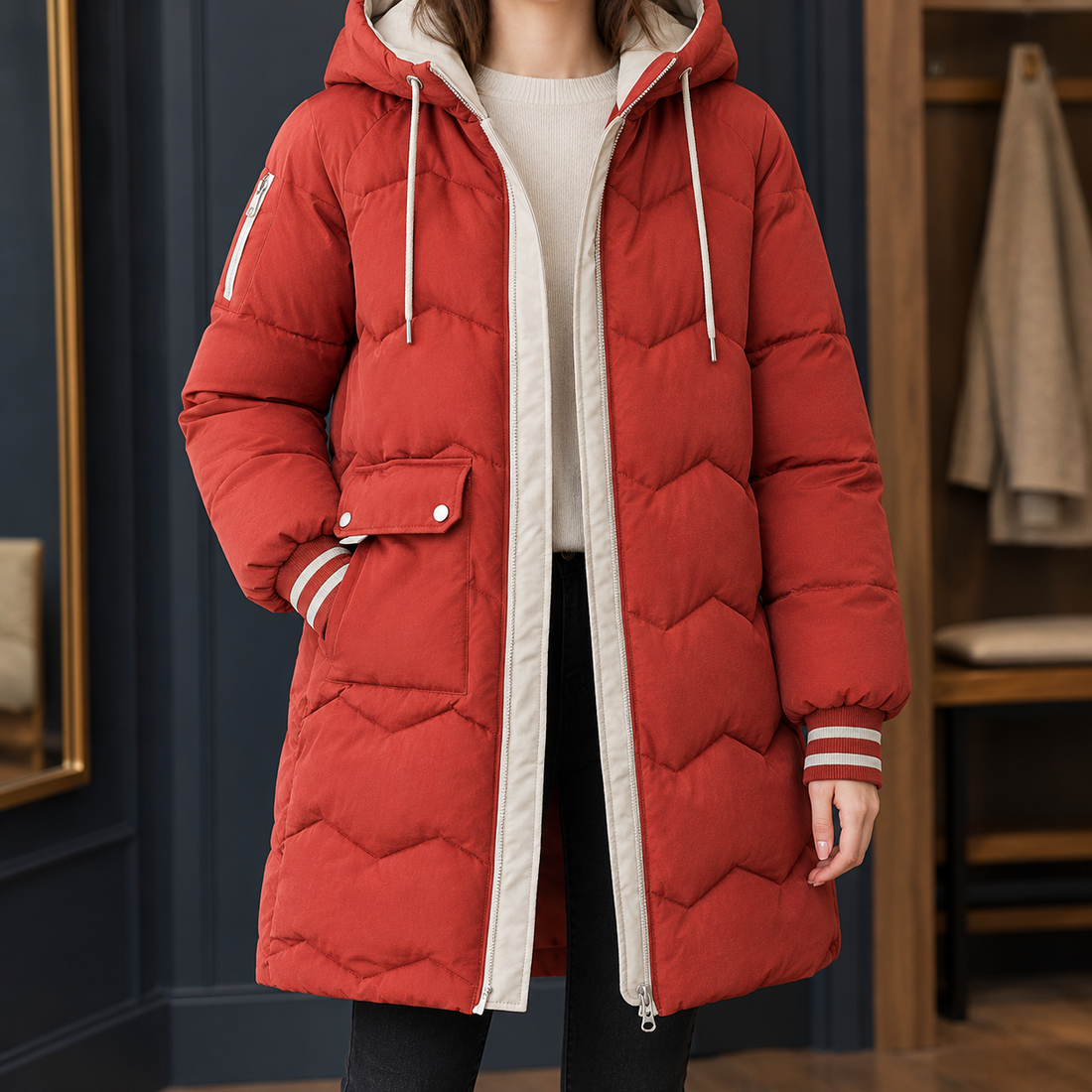 Mariella Quilted Jacket - Red
