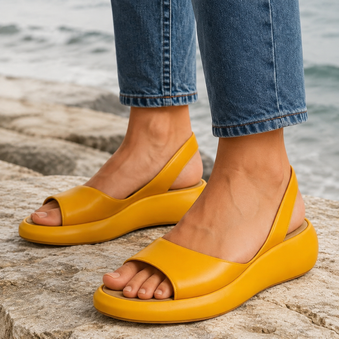 Pisa Orthopedic Sandals - Yellow