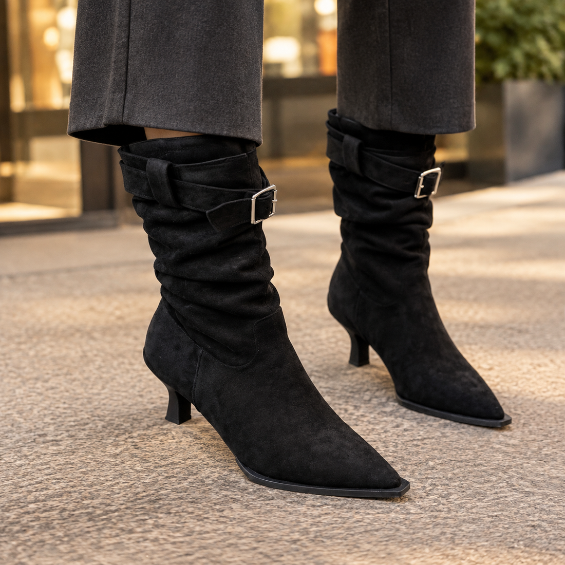 Montalto Pointed Boots - Black