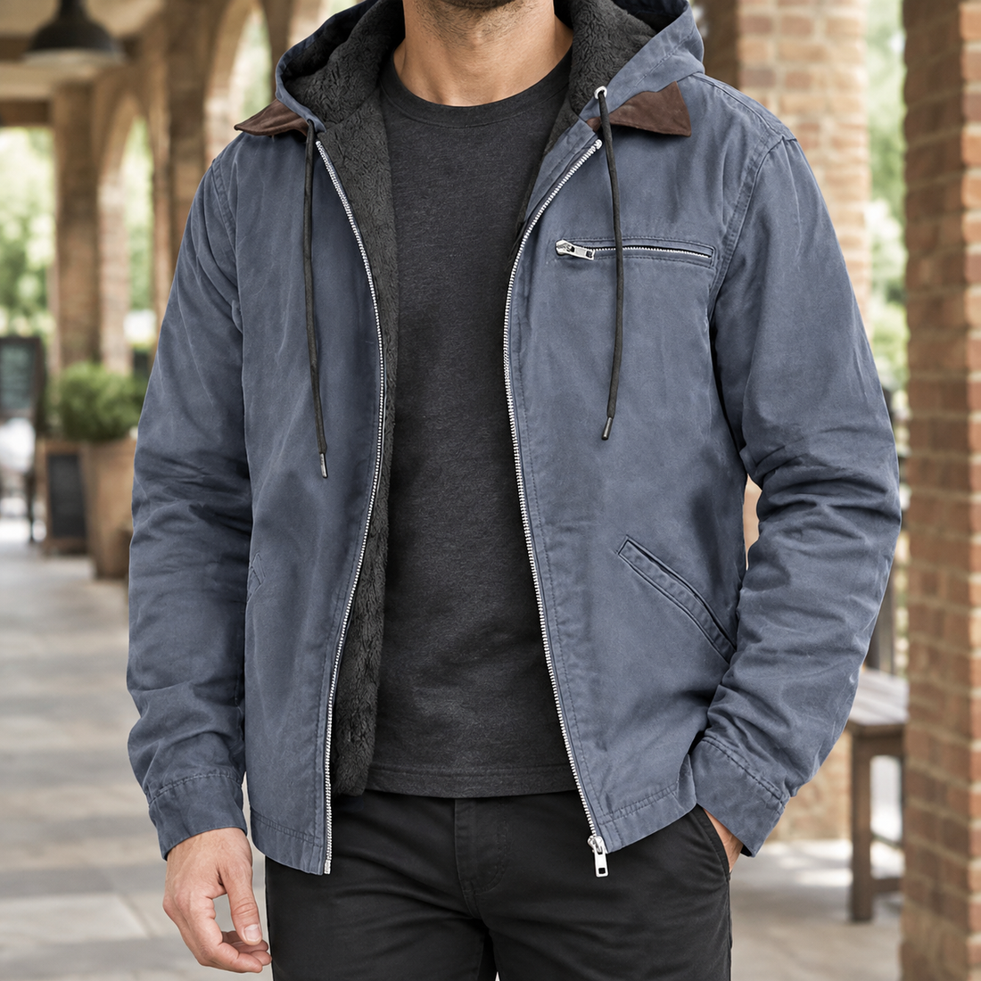 Warrick Hooded Jacket - Black