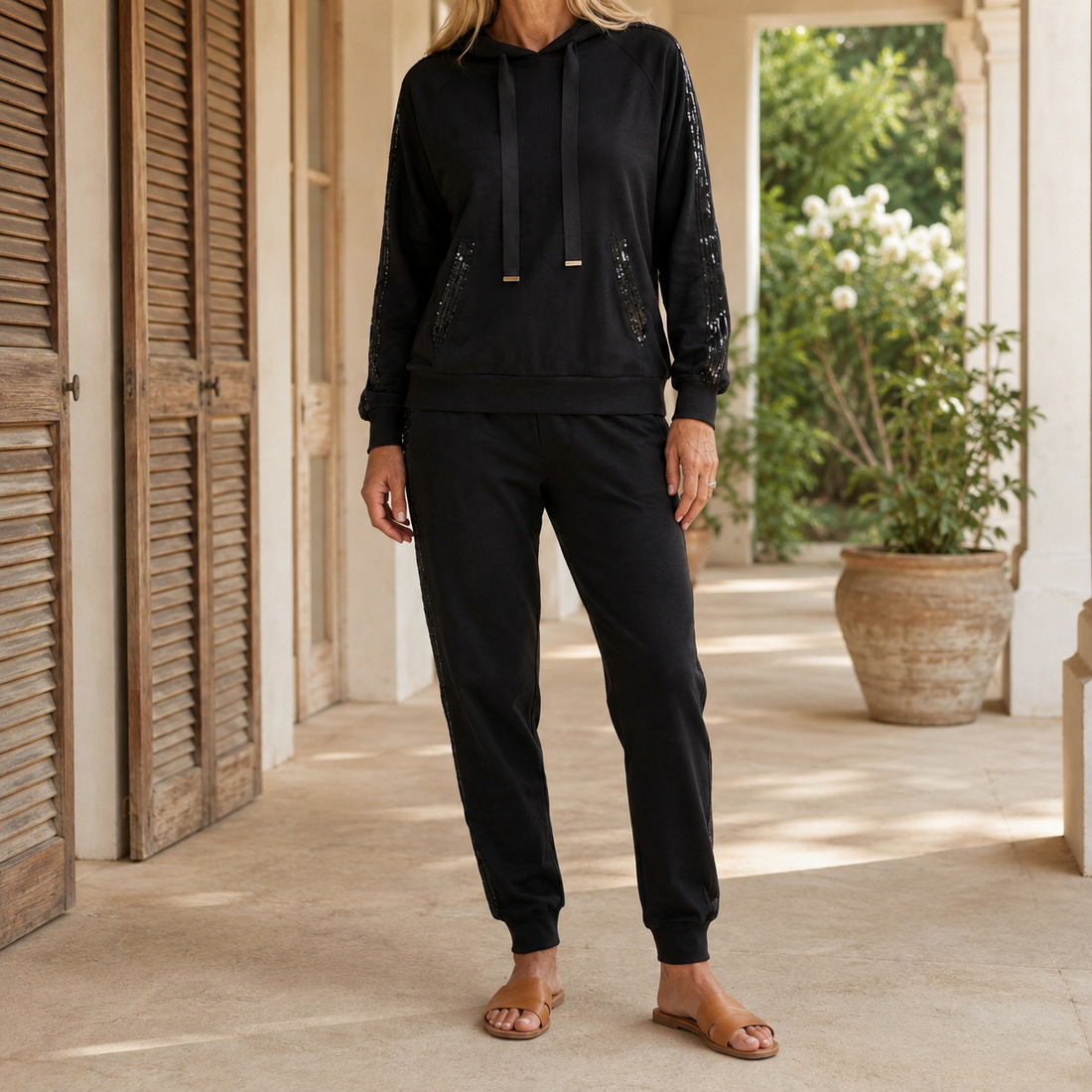 Priscilla Embellished Set - Black