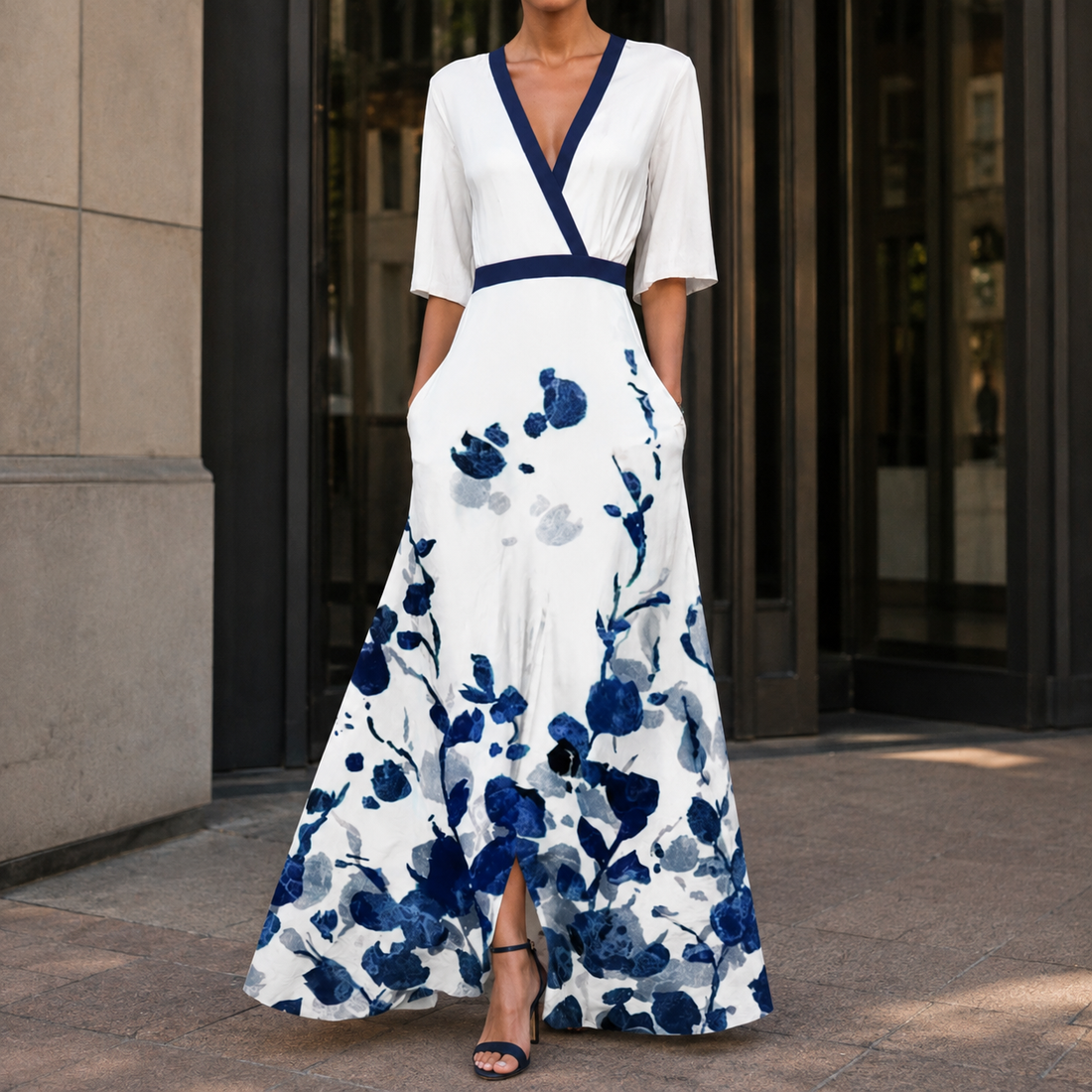 Aria Wrap Maxi Dress - White