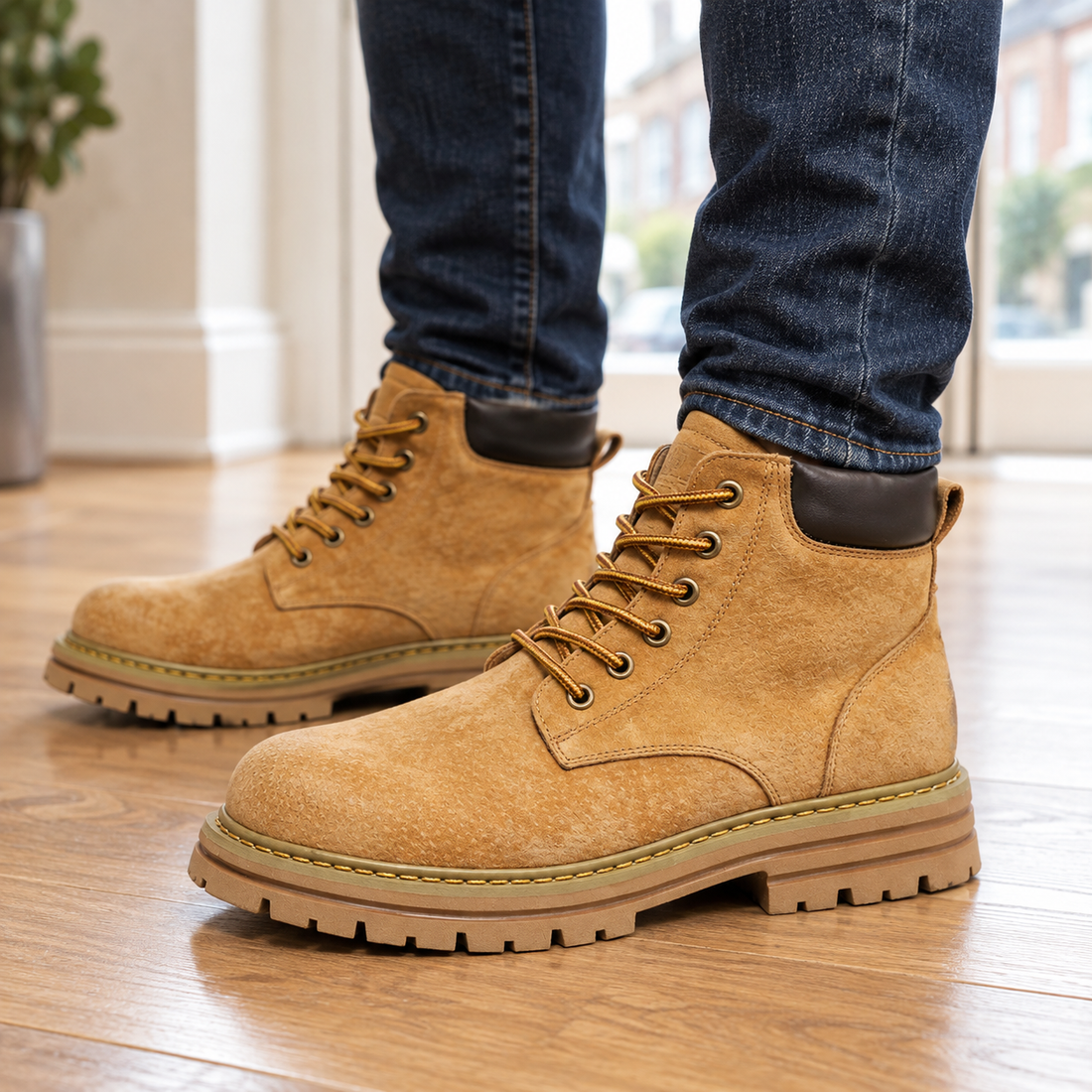 Colonna Lace-Up Boots - Tan