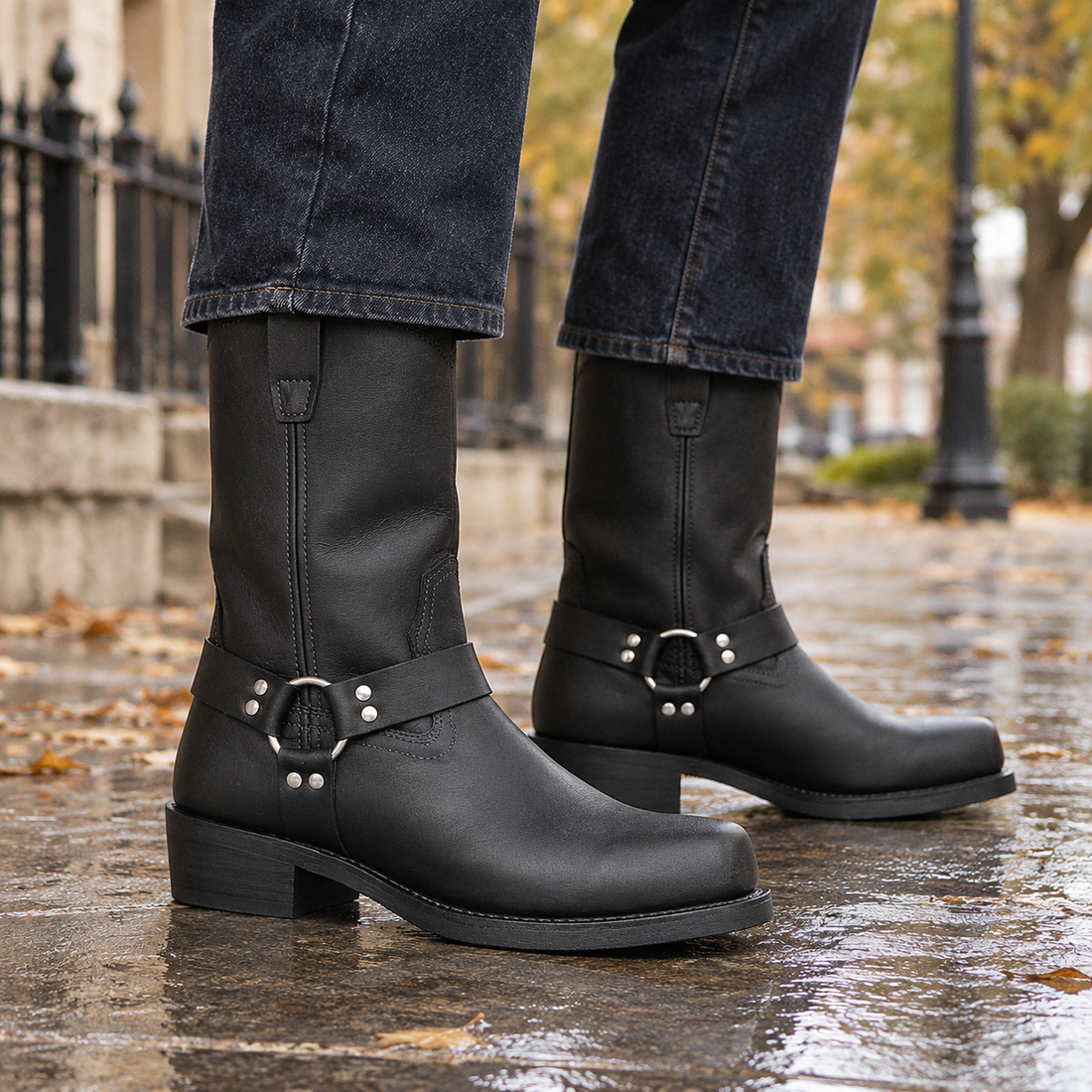 Scaligeri Harness Boots - Black