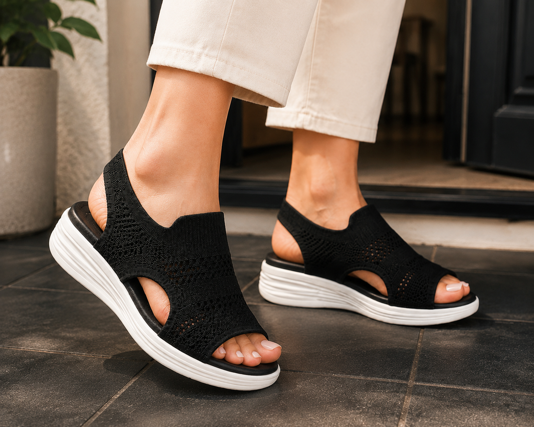 Sarti Platform Sandals - Black