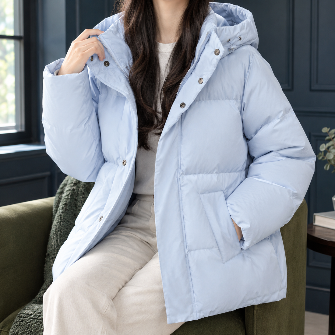 Laurel-Marie Hooded Puffer Jacket - White