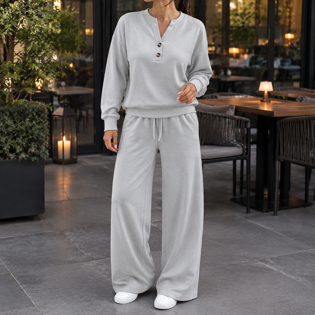 Sasha Relaxed Set - Light Gray