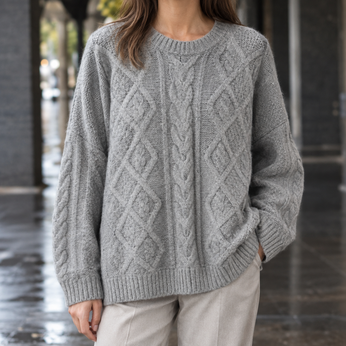 Fiona Cashmere Sweater - Gray