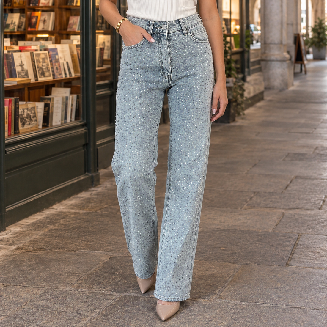 Belinda Straight Jeans - Blue