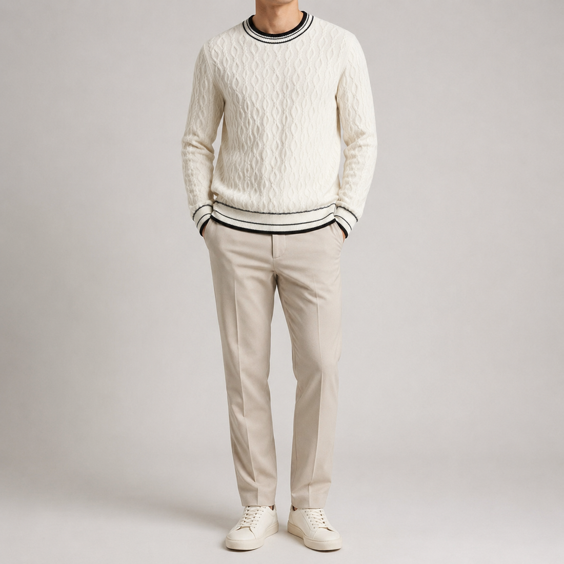 Astrid Cashmere Sweater on model