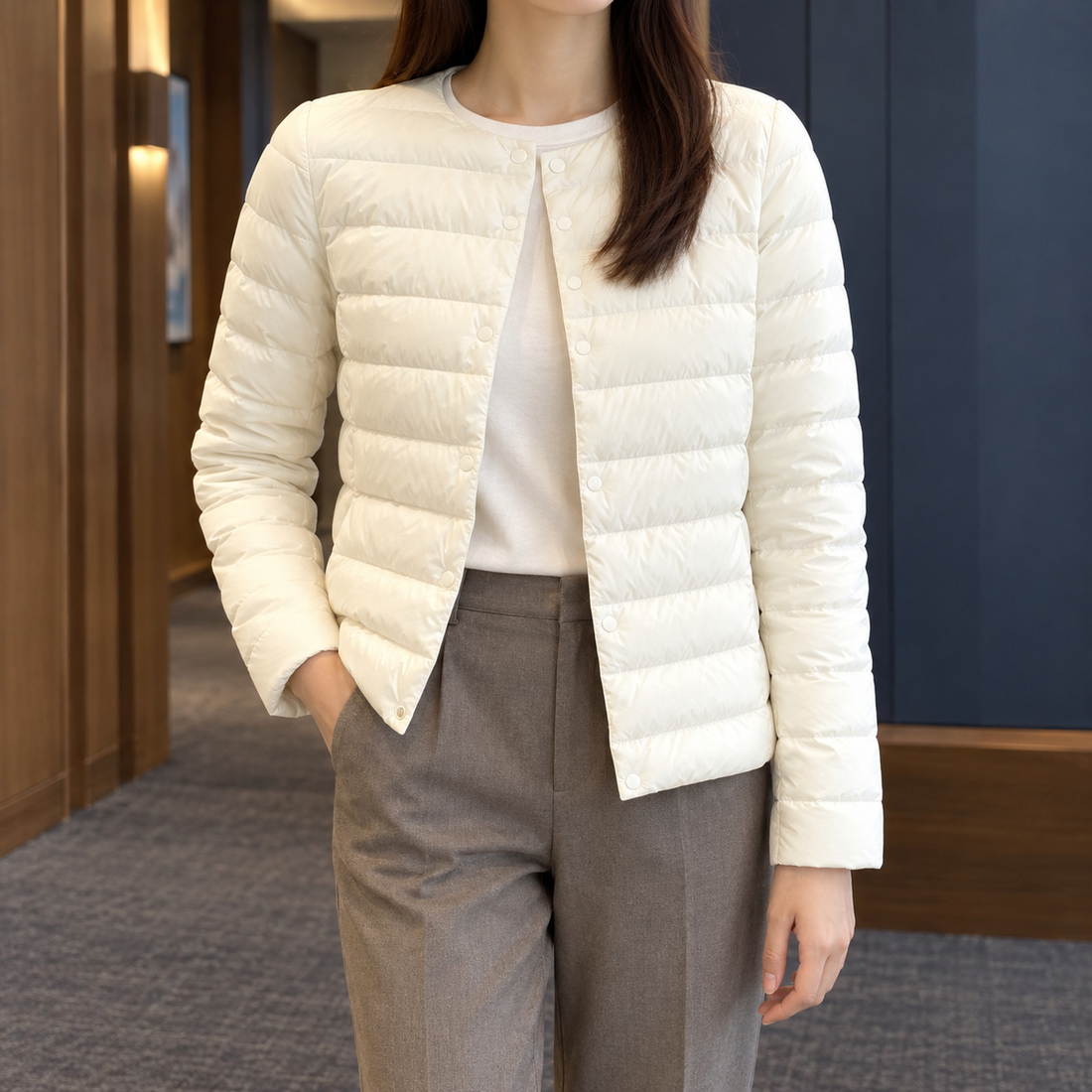Valeria-Rae Quilted Jacket - White