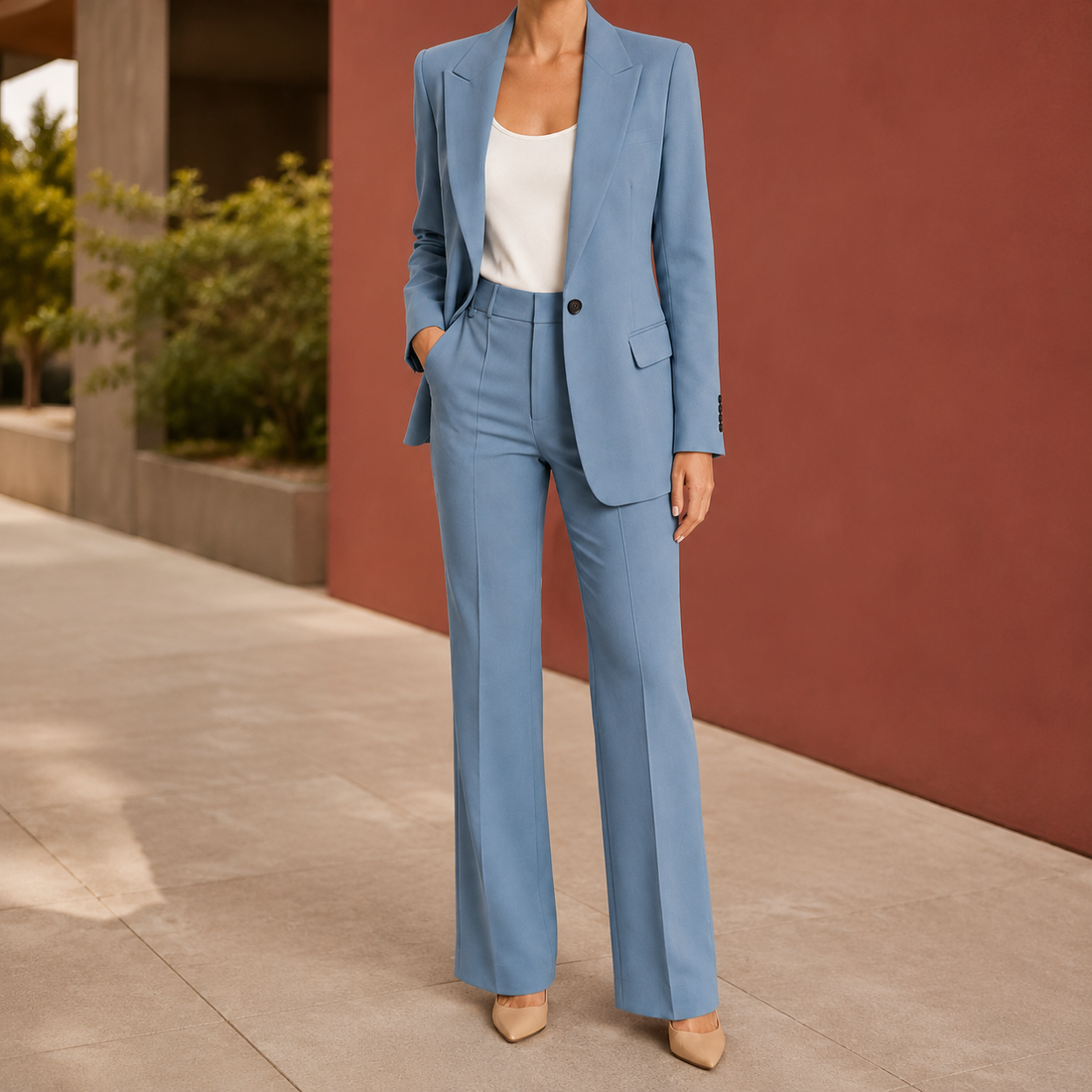 Aimee-Faye Tailored Set - Blue
