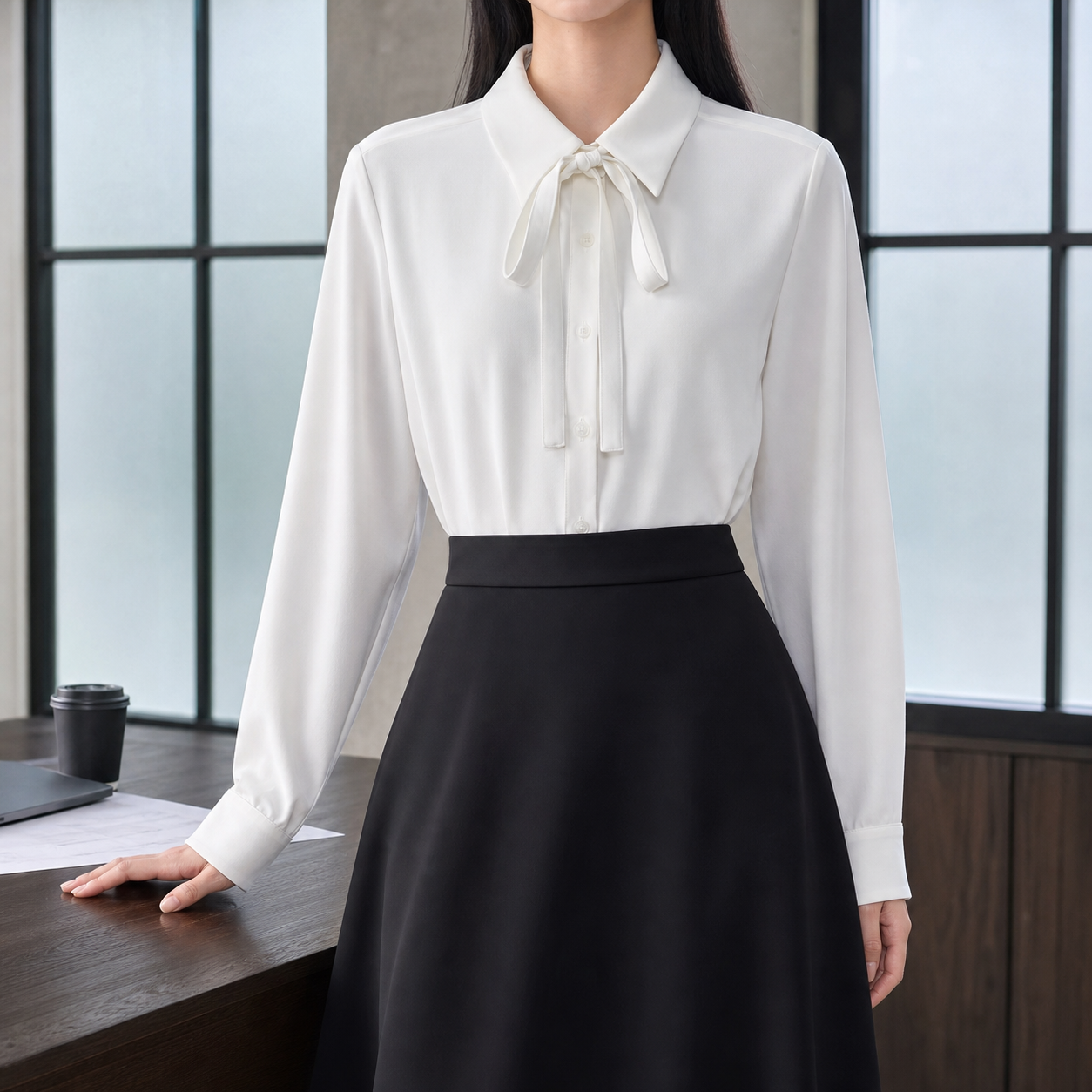 Lisandra-Sage Bow Blouse – Atelier Oliver