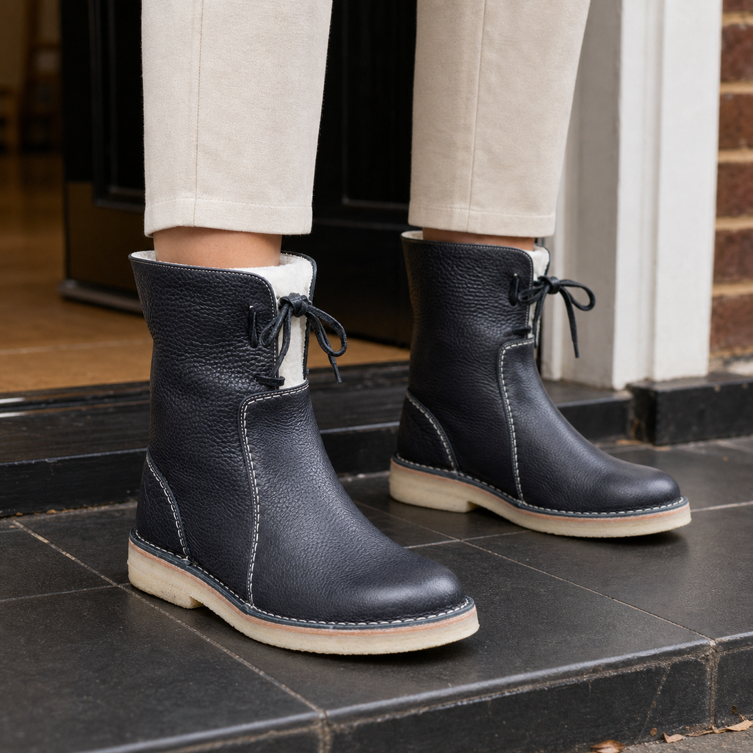 Rovelli Lace-Up Boots - Black