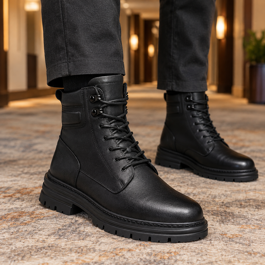 Campani Leather Boots - Black