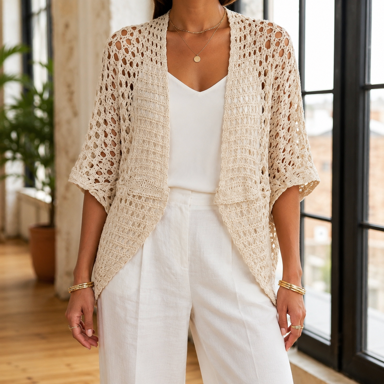 Leonie-Marie Open-Knit Cardigan – Atelier Oliver