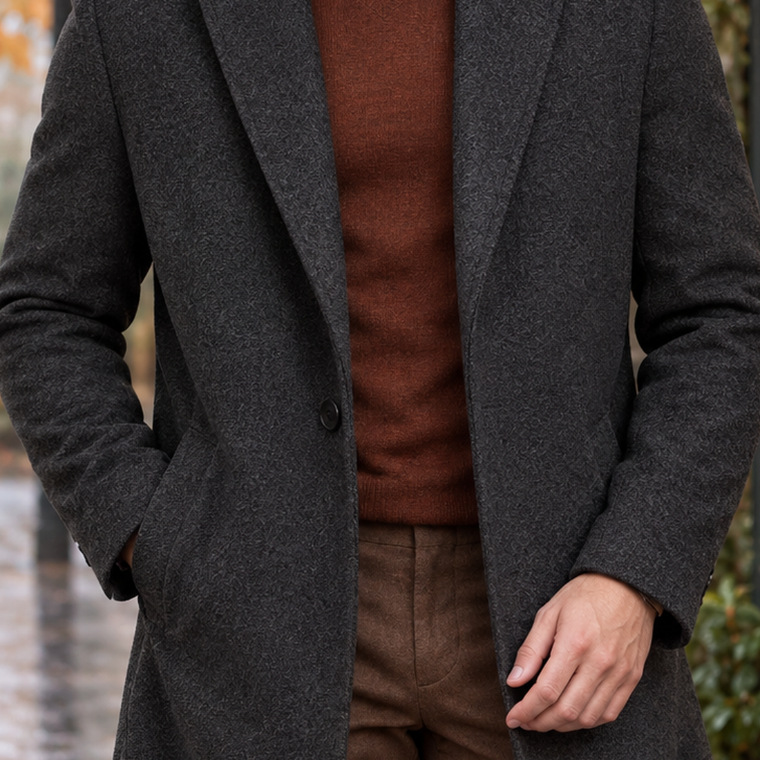 Arnaud-Lane Textured Overcoat - Lead Product Detail