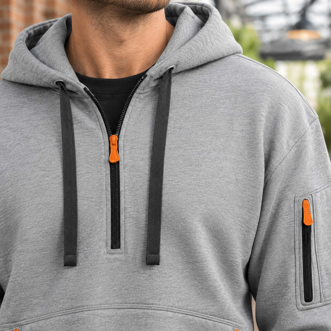 Griffin Half-Zip Hoodie - Lead Product Detail