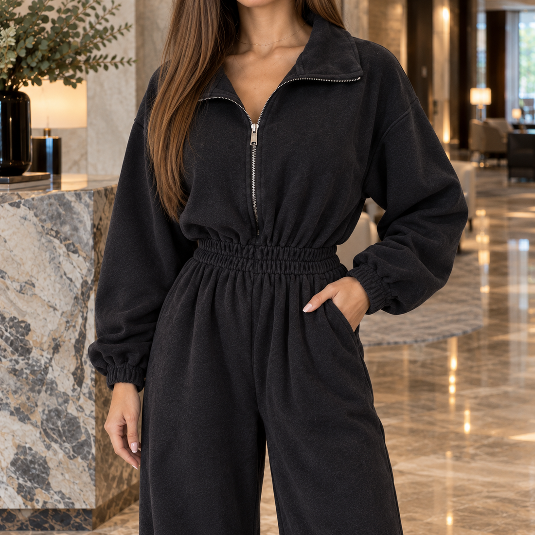 Vera-Claire Wide Leg Jumpsuit - Lead Product Detail