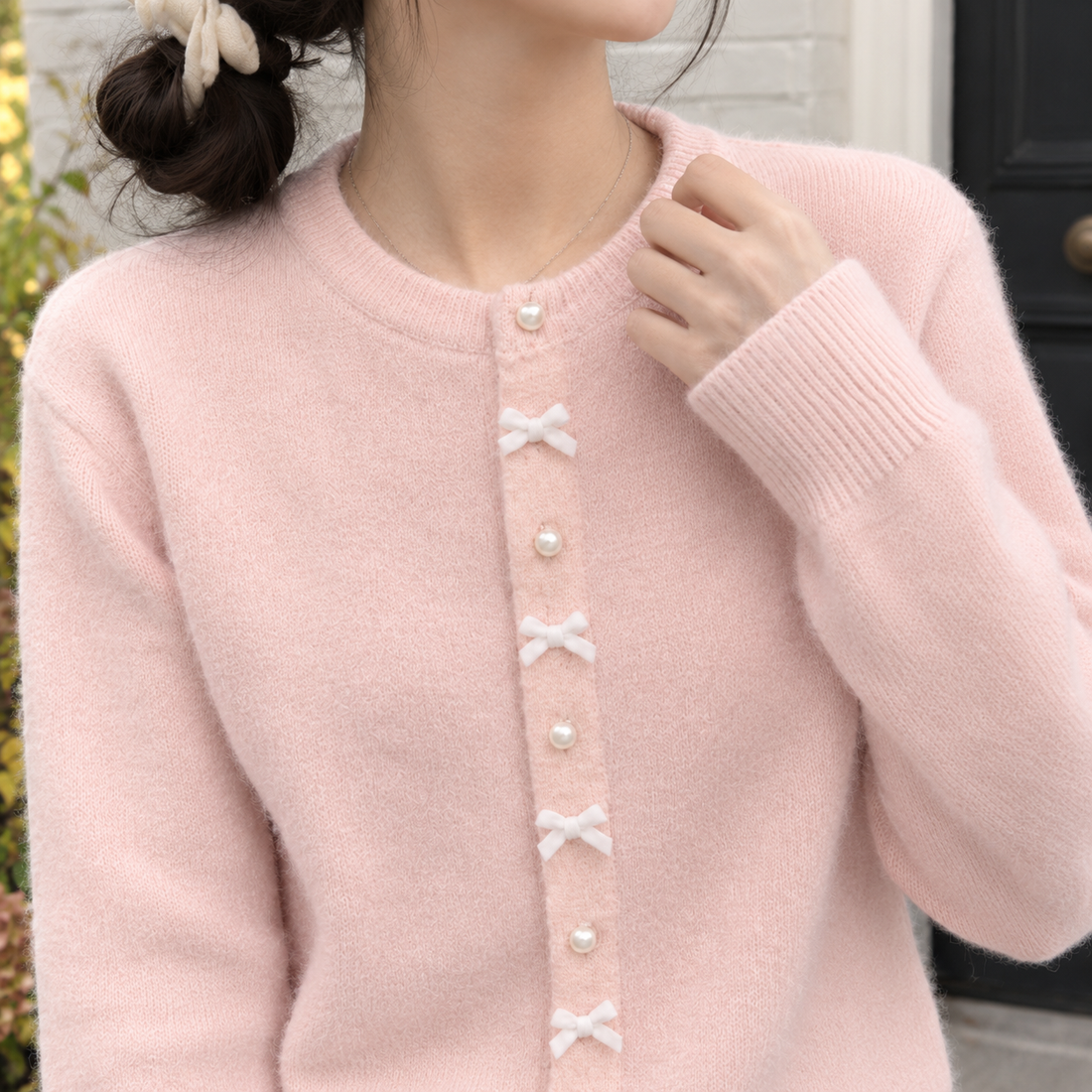 Eleanora Bow Cardigan - Lead Product Detail
