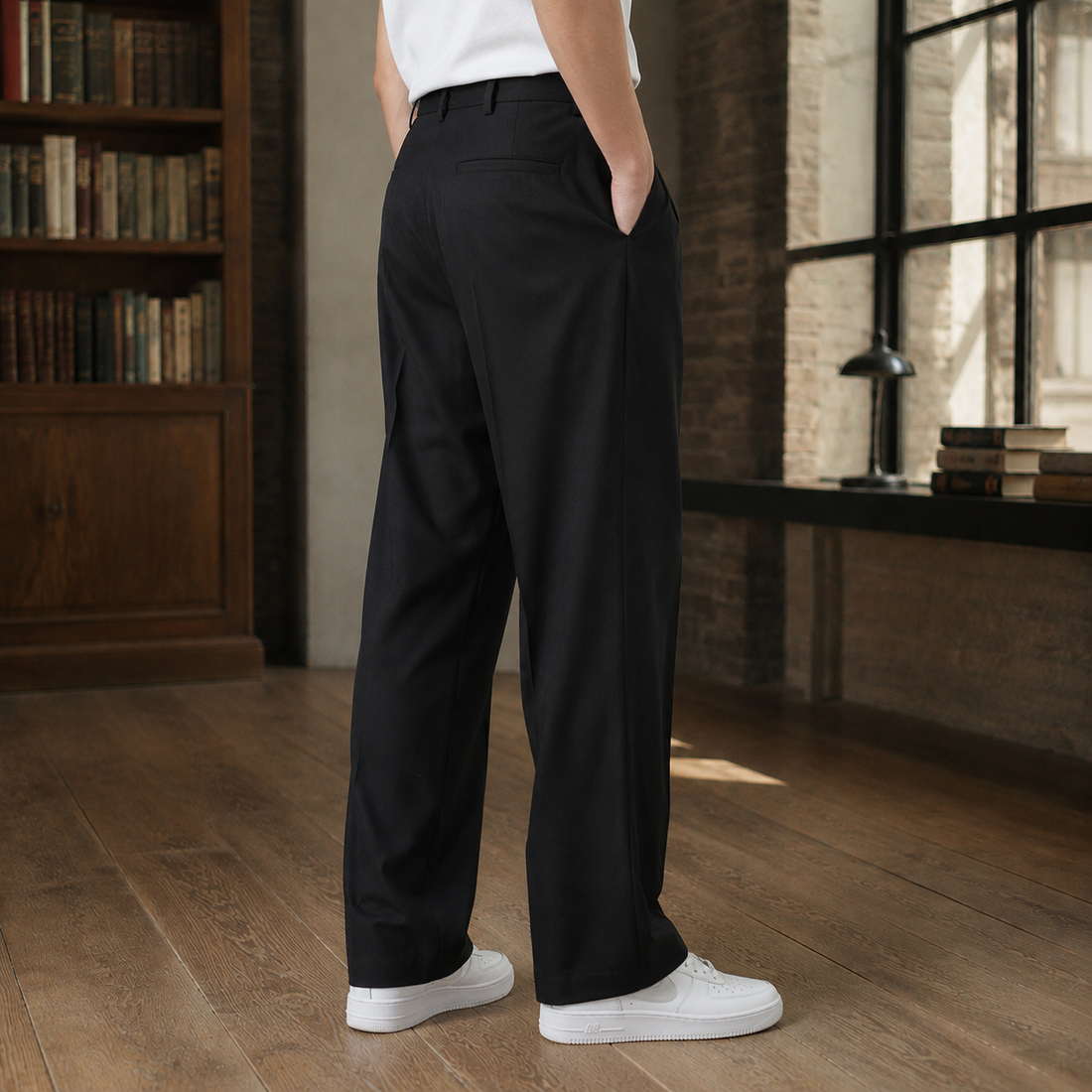 Oliver Pleated Pants - Lead Alternate View