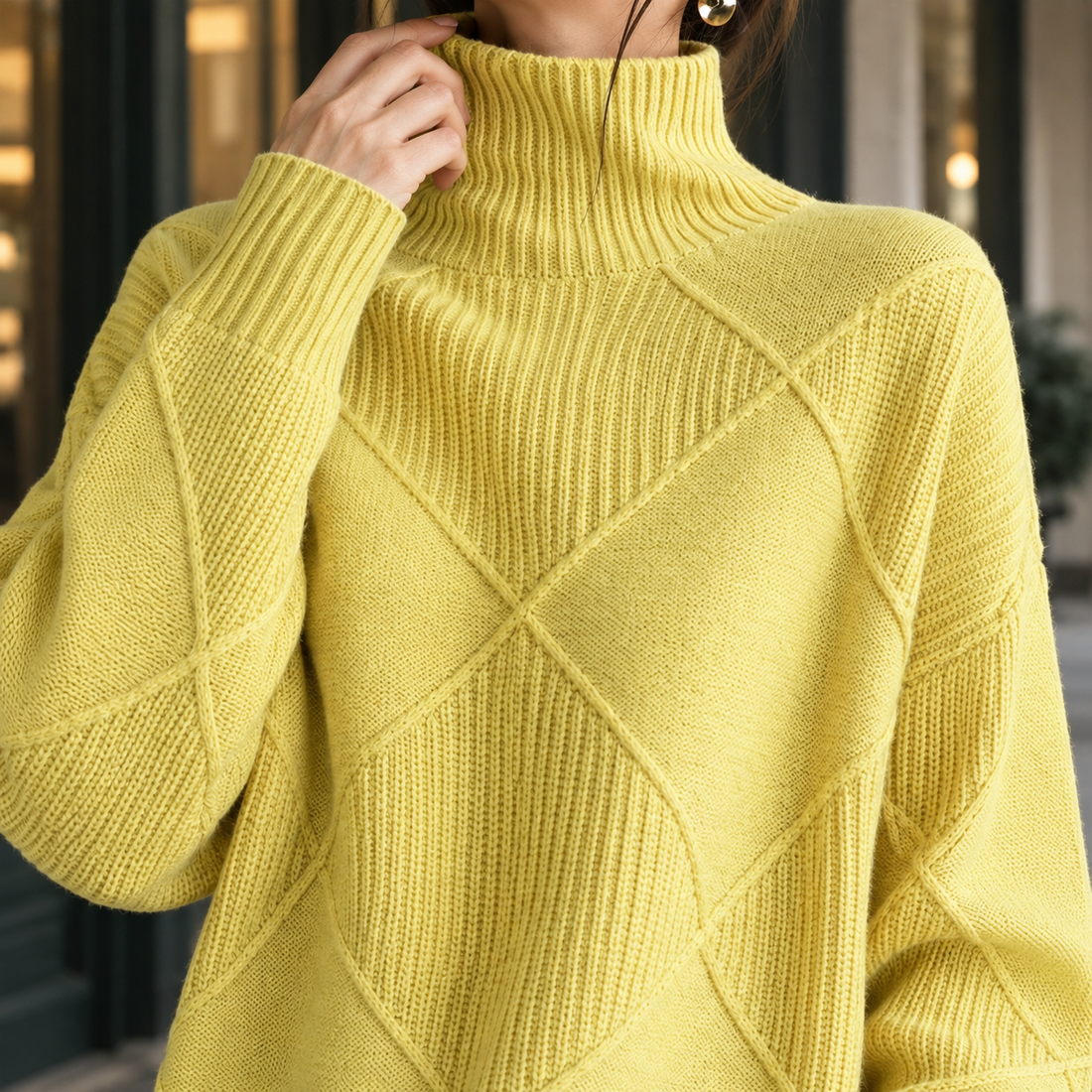 Scarlett Textured Turtleneck - Lead Product Detail