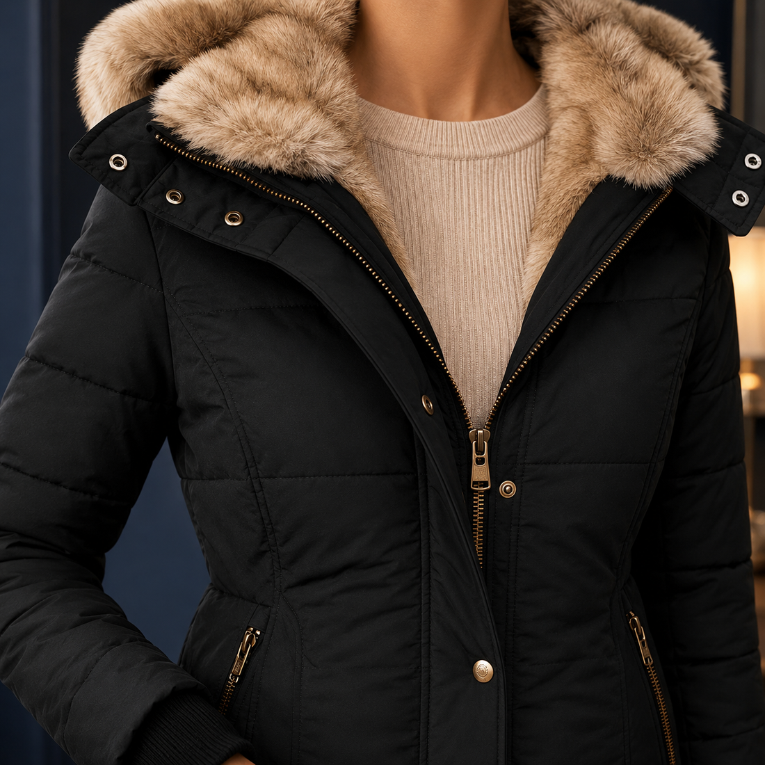 Renata-June Hooded Jacket - Lead Product Detail
