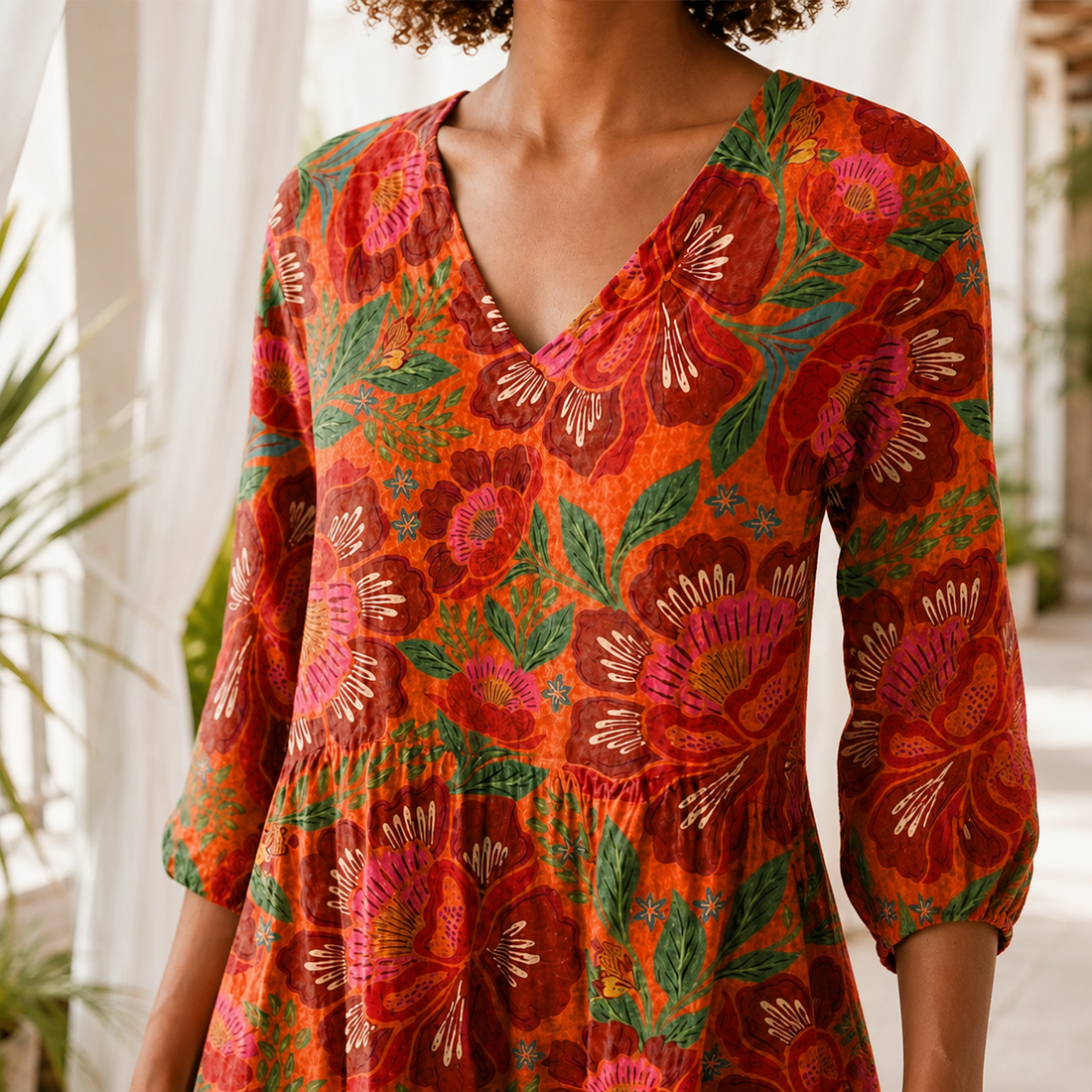 Lydia-Claire V-Neck Blouse - Lead Product Detail