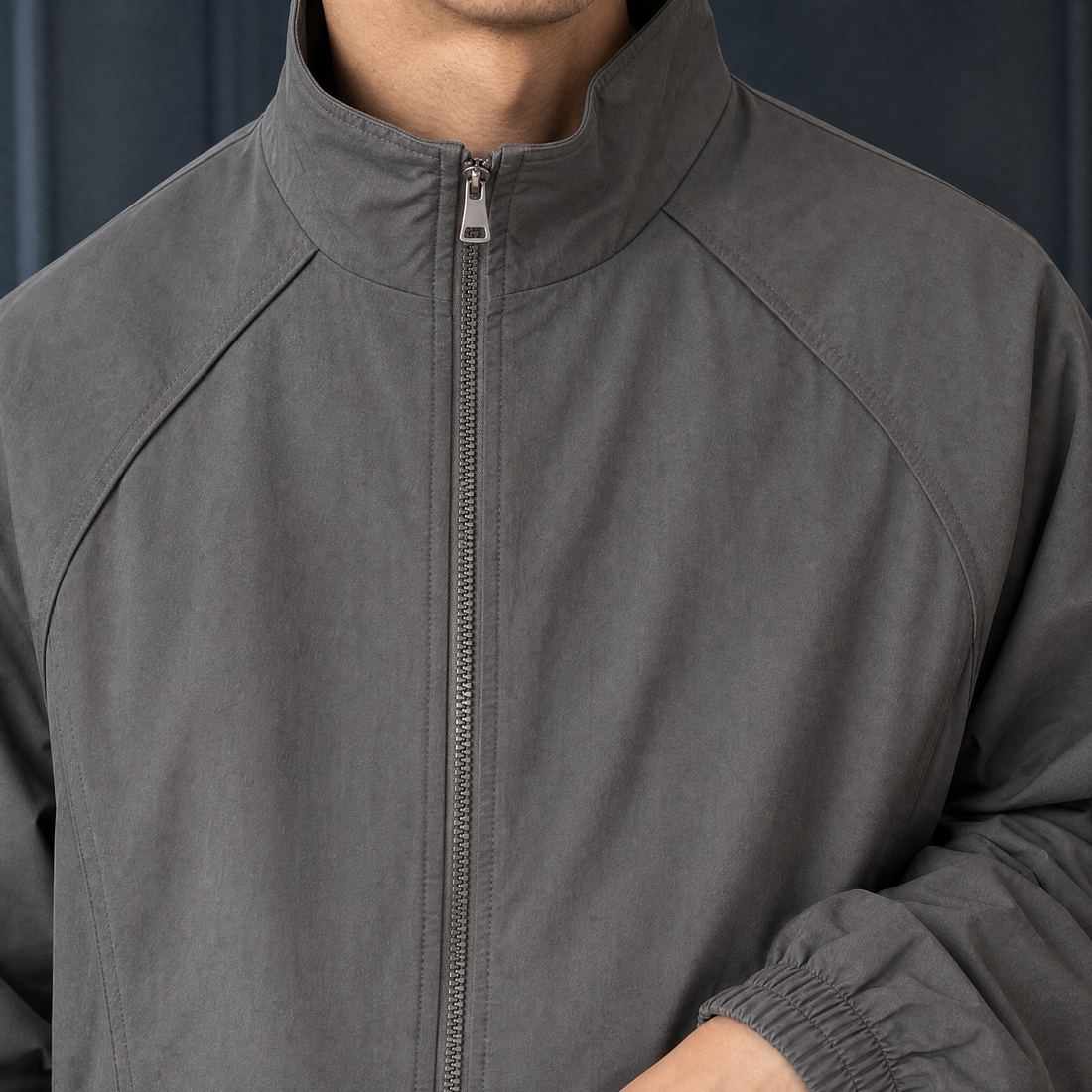 Raymond Stand Collar Jacket - Lead Product Detail