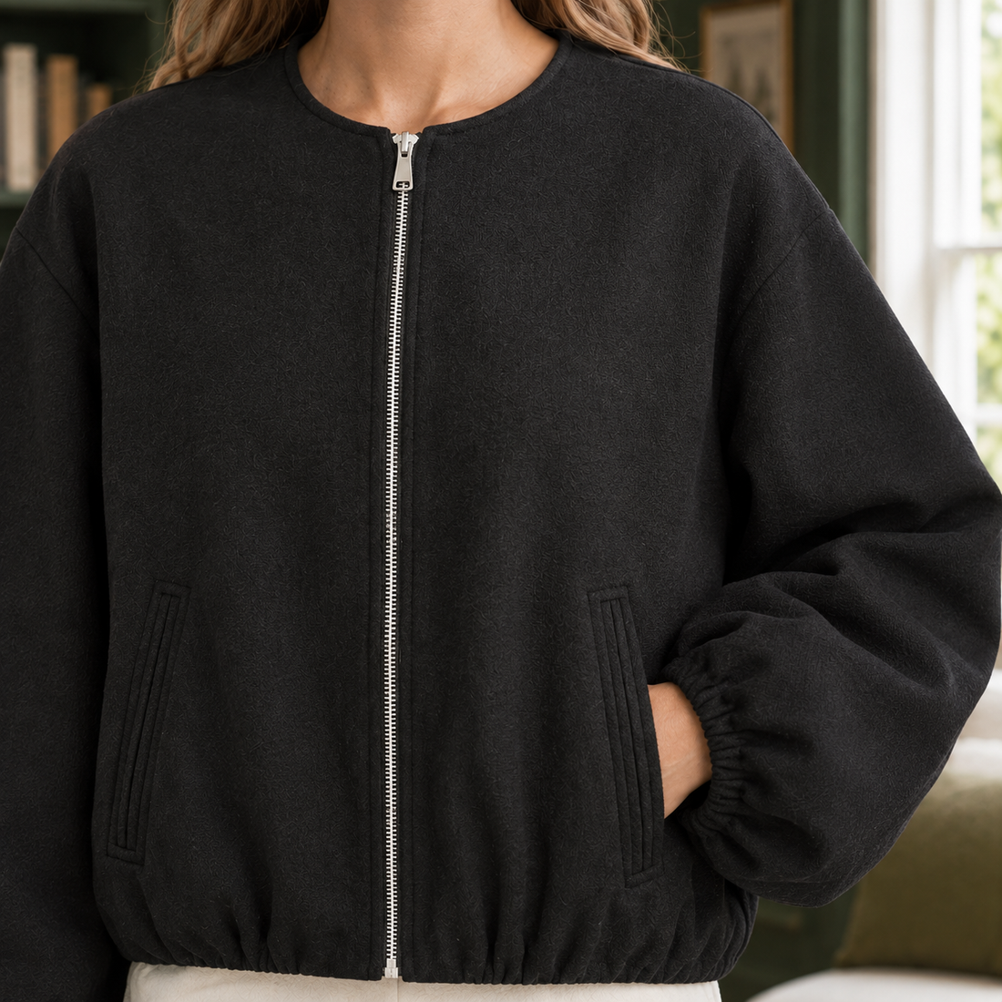 Erin-Eve Balloon Sleeve Jacket - Lead Product Detail