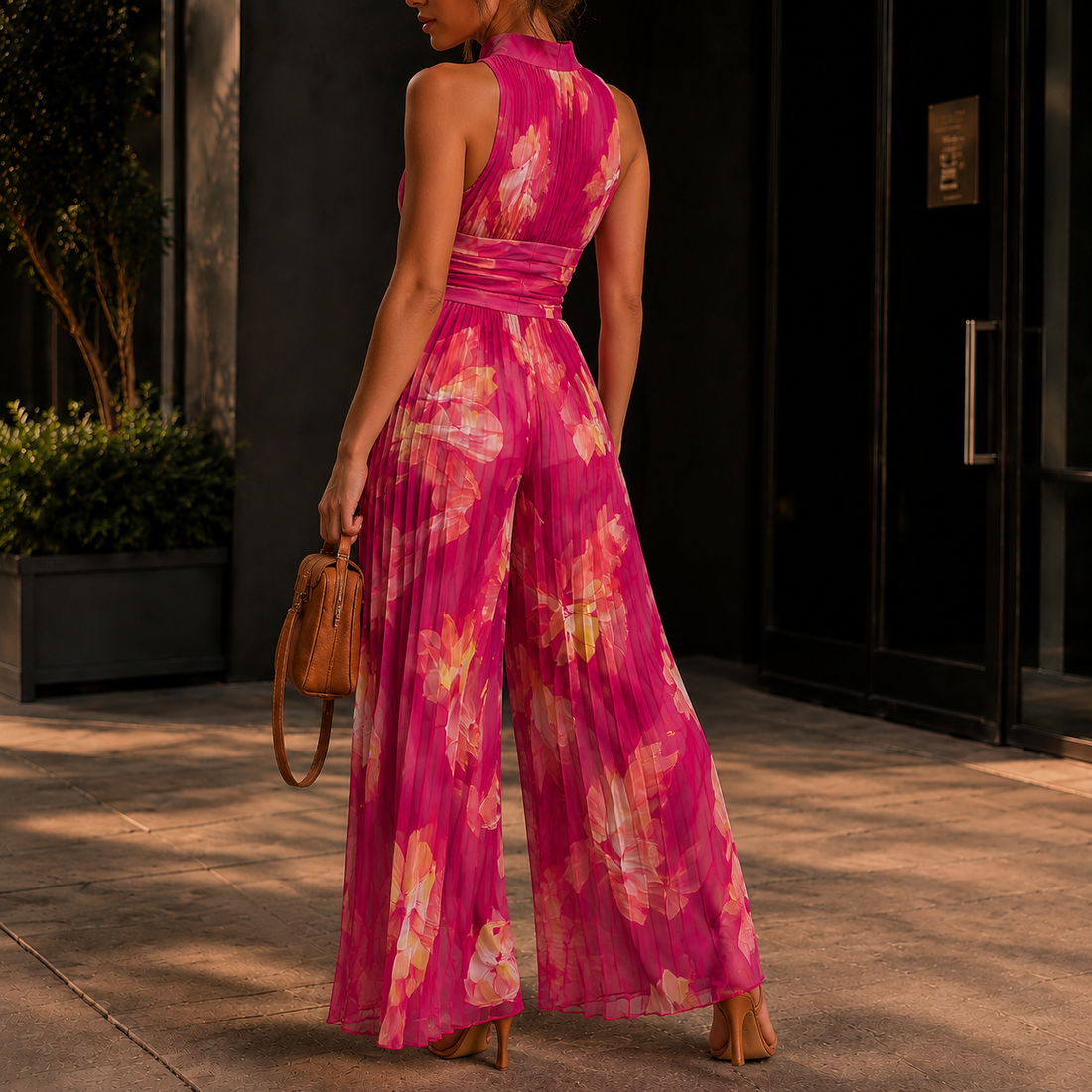 Mireille Wide Leg Jumpsuit - Lead Alternate View