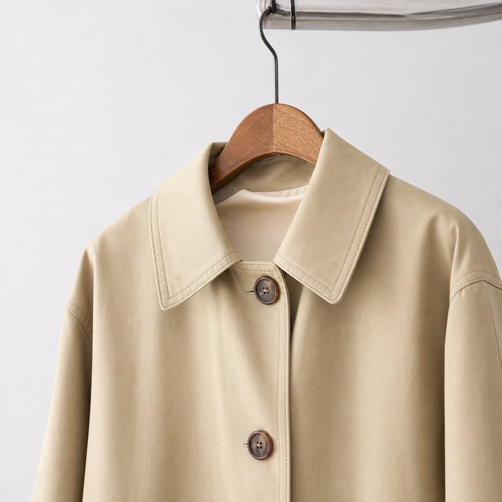 Oriane Single-Breasted Overcoat - Lead Product Detail