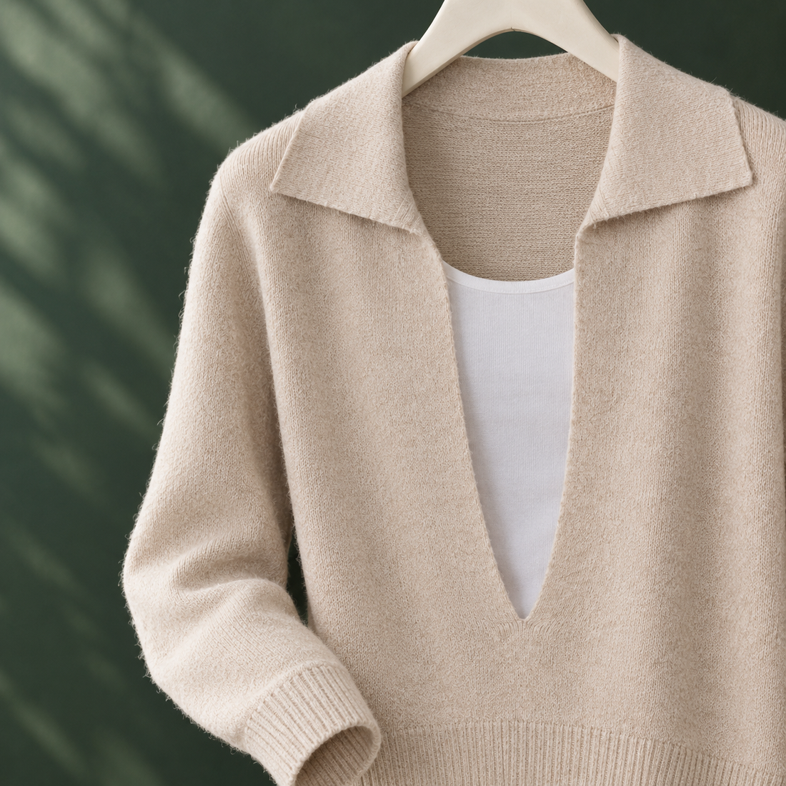 Leontine-Grace Layered Look Sweater - Lead Product Detail
