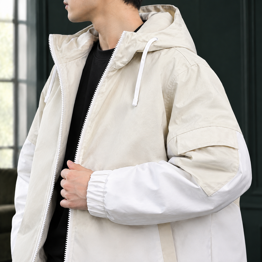 Nathaniel Color Block Jacket - Lead Product Detail