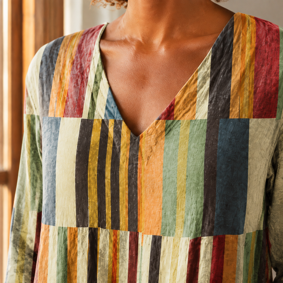 Bianca-Claire V Neck Blouse - Lead Product Detail