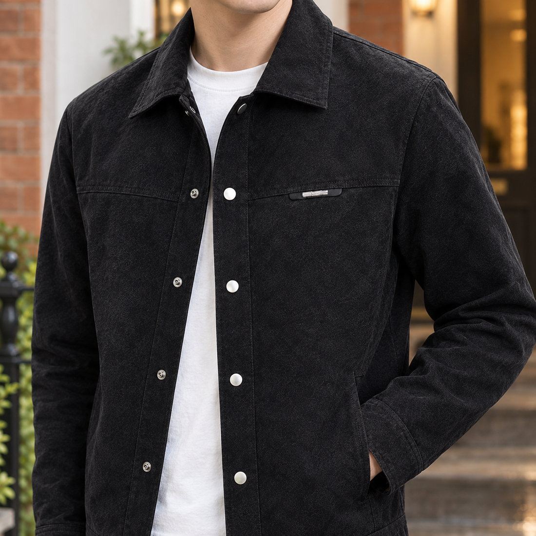 Gregoire-Tate Snap Jacket - Lead Product Detail