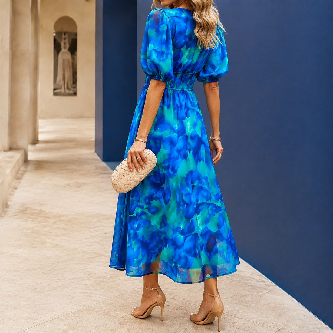 Dahlia Printed Maxi Dress - Lead Alternate View