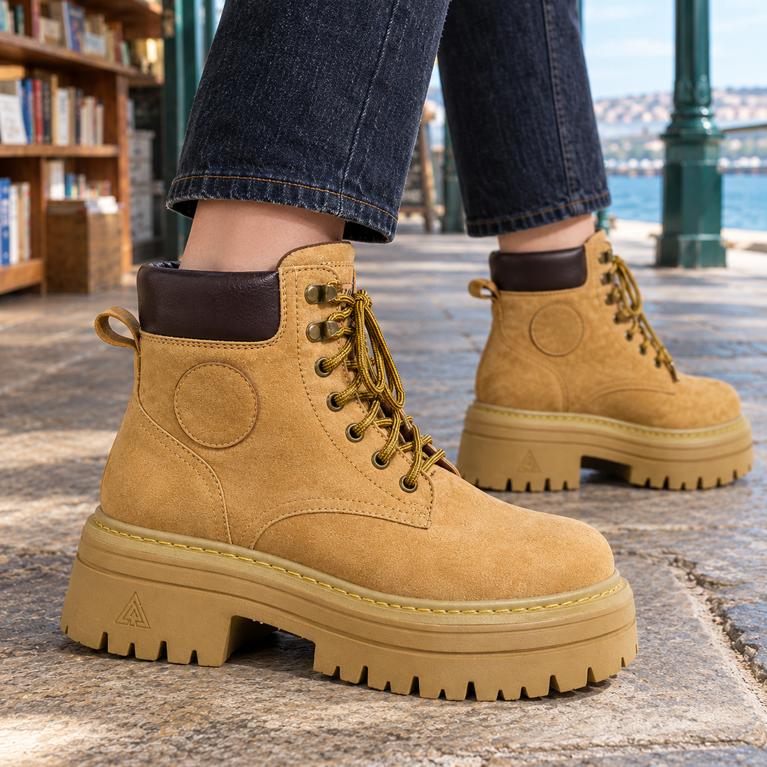 Gonzaga Platform Boots - Lead Product Detail