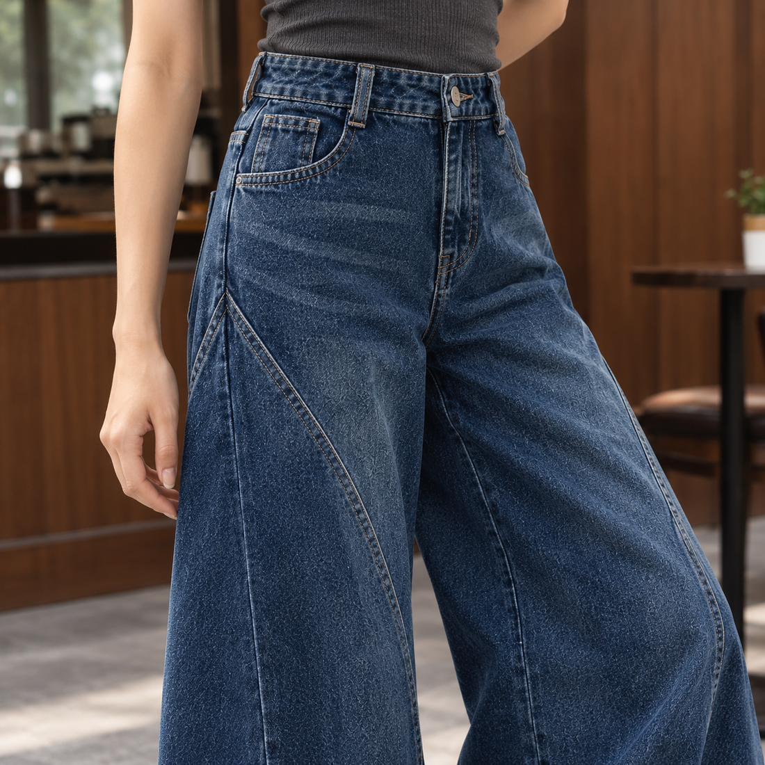 Bianca-June Scimitar Jeans - Lead Product Detail