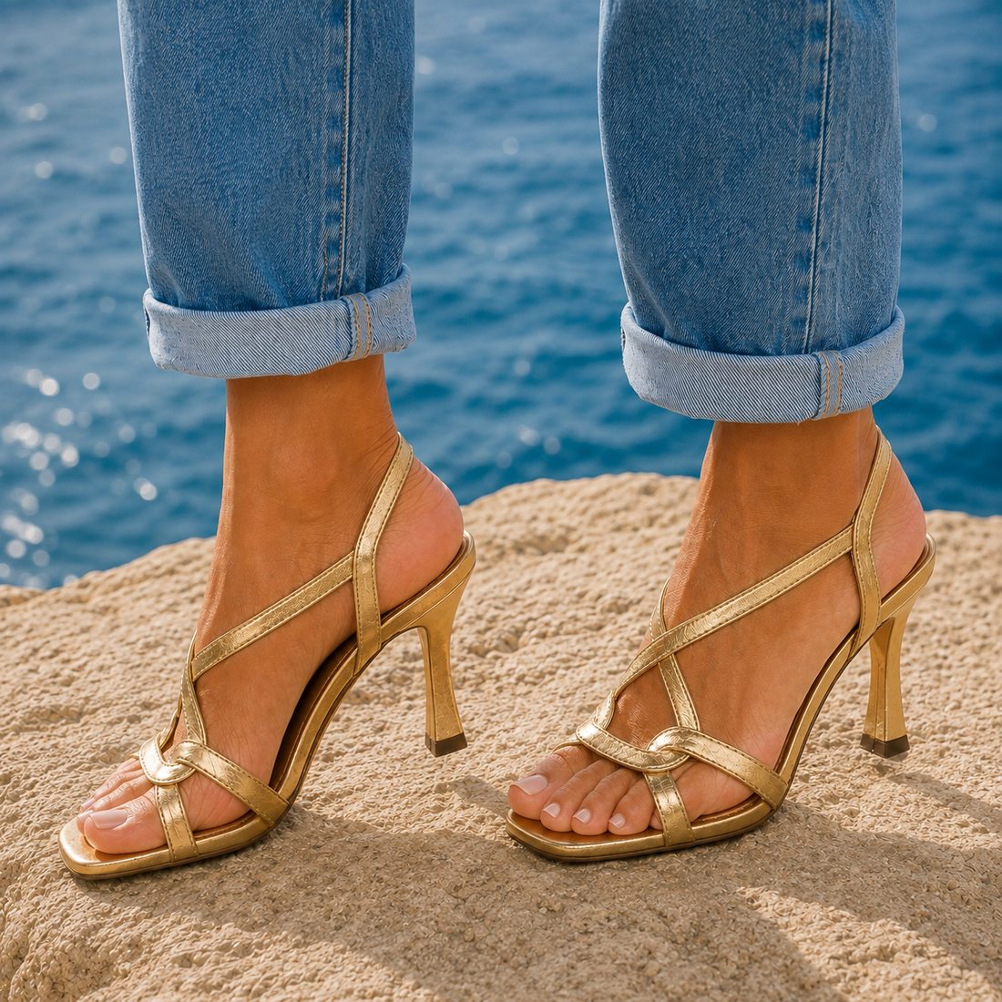 Novara Strappy Sandals - Lead Alternate View