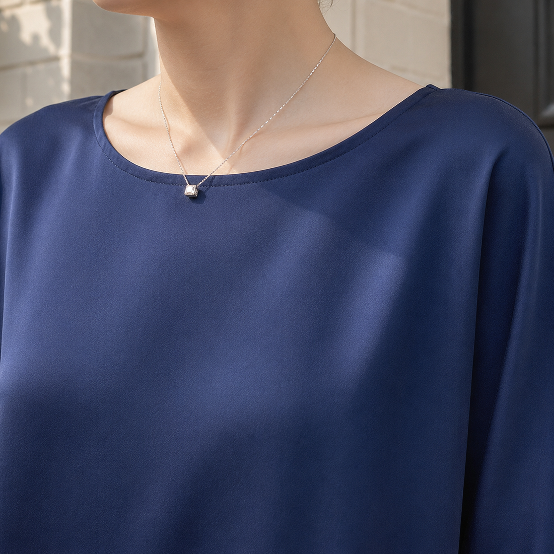 Adelia Relaxed Silk Top - Lead Product Detail