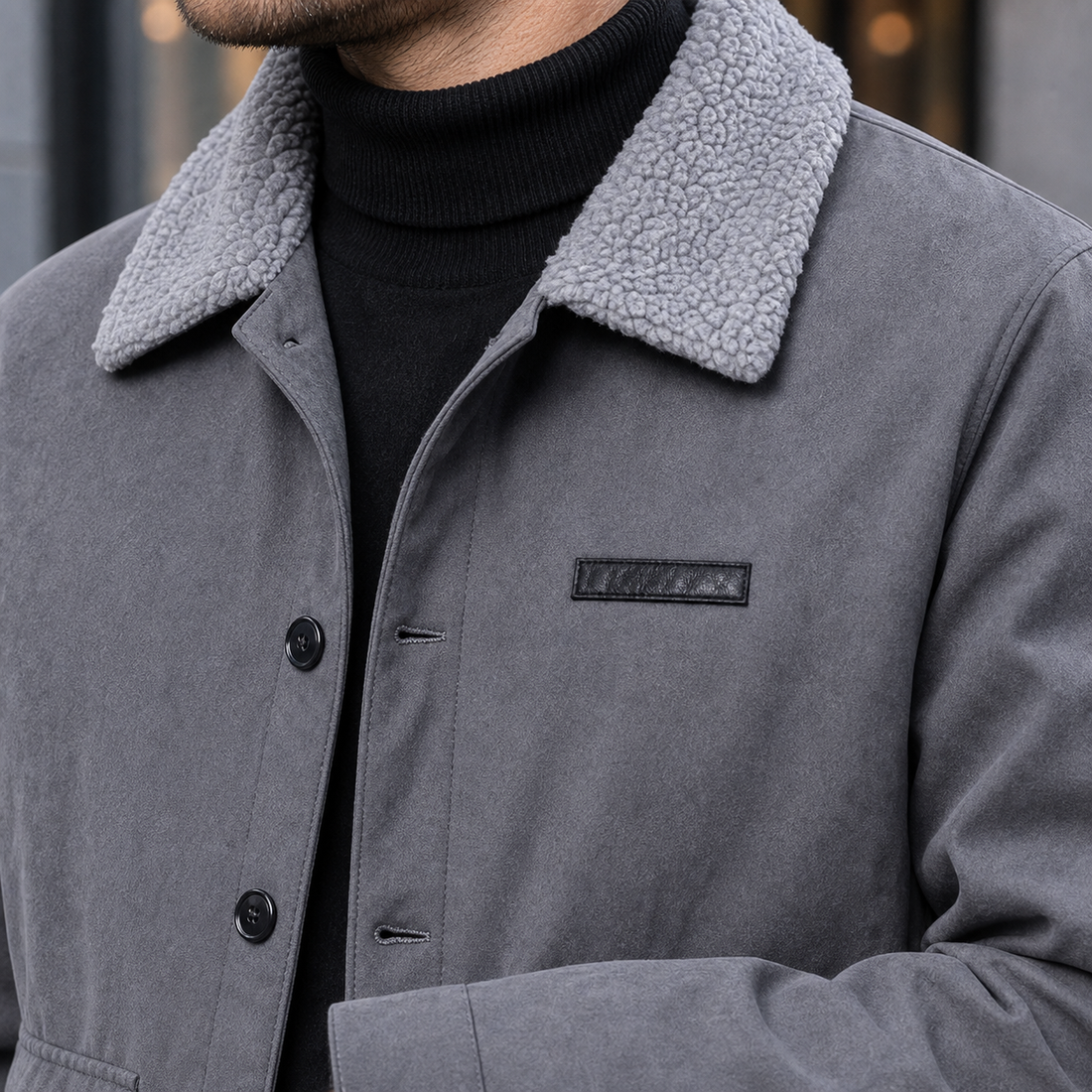 Felix-Flynn Fleece Collar Jacket - Lead Product Detail