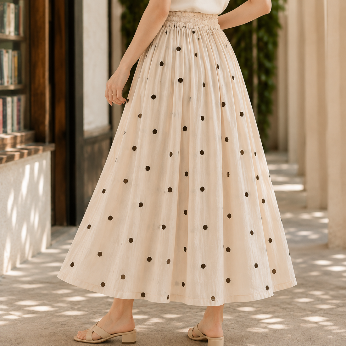 Imogen Polka Dot Skirt - Lead Alternate View
