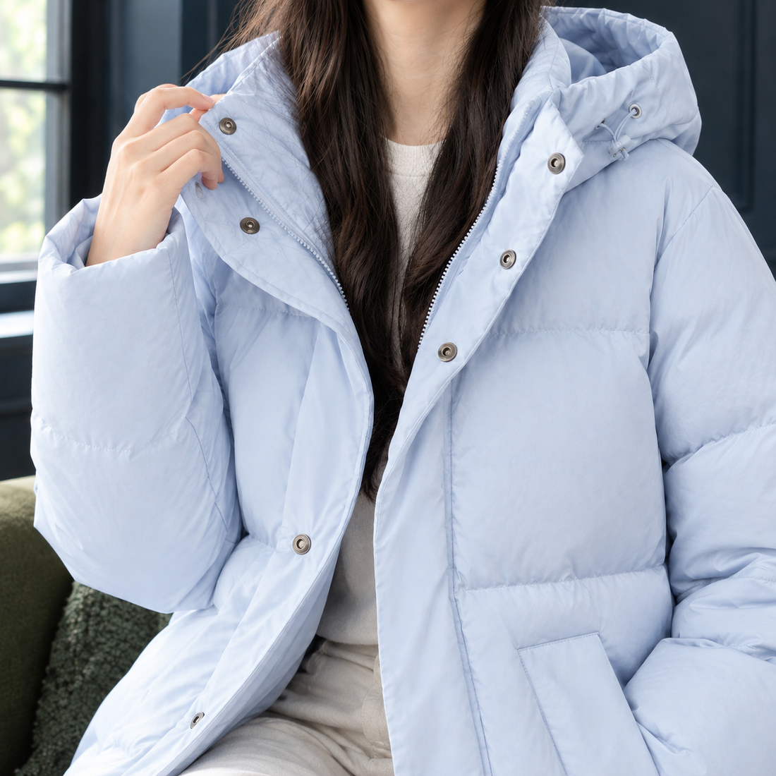 Laurel-Marie Hooded Puffer Jacket - Lead Product Detail