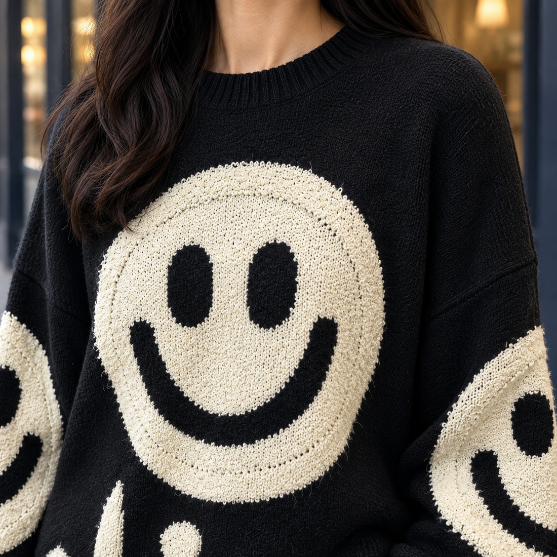Oriane-Pearl Oversized Sweater - Lead Product Detail