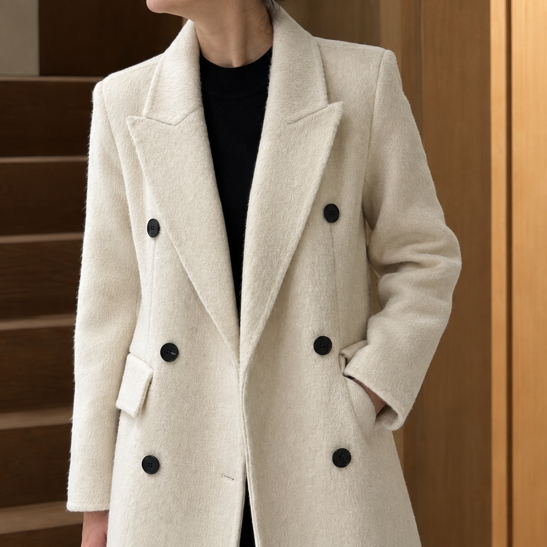 Savannah-Kate Double-Breasted Coat - Lead Product Detail